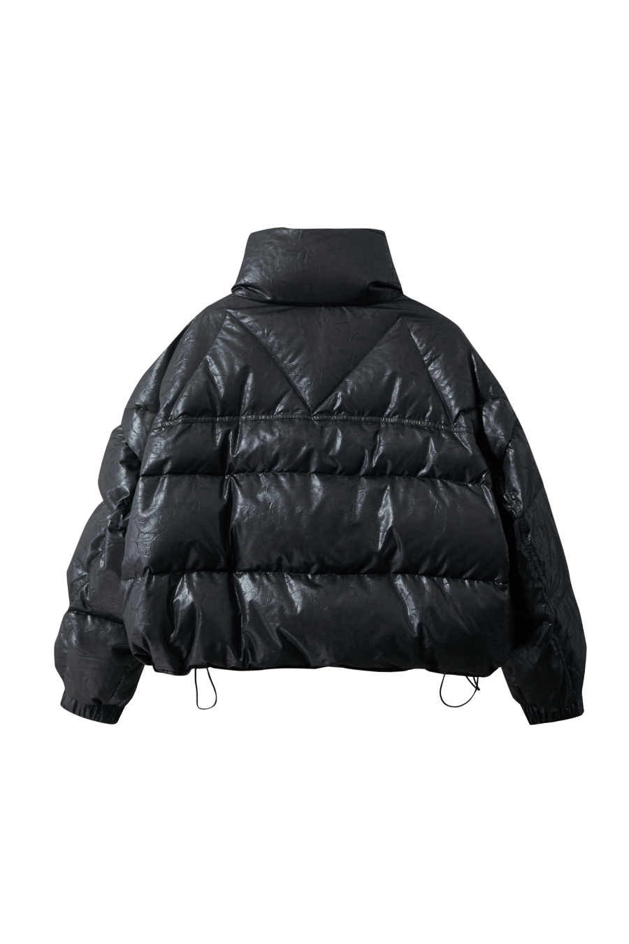 Ultra - loose Faux Leather Down Jacket|AMII-AMII.com