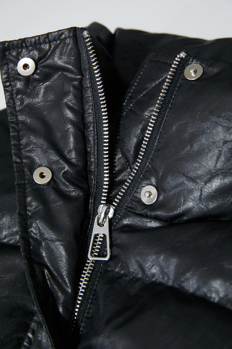 Ultra - loose Faux Leather Down Jacket|AMII-AMII.com