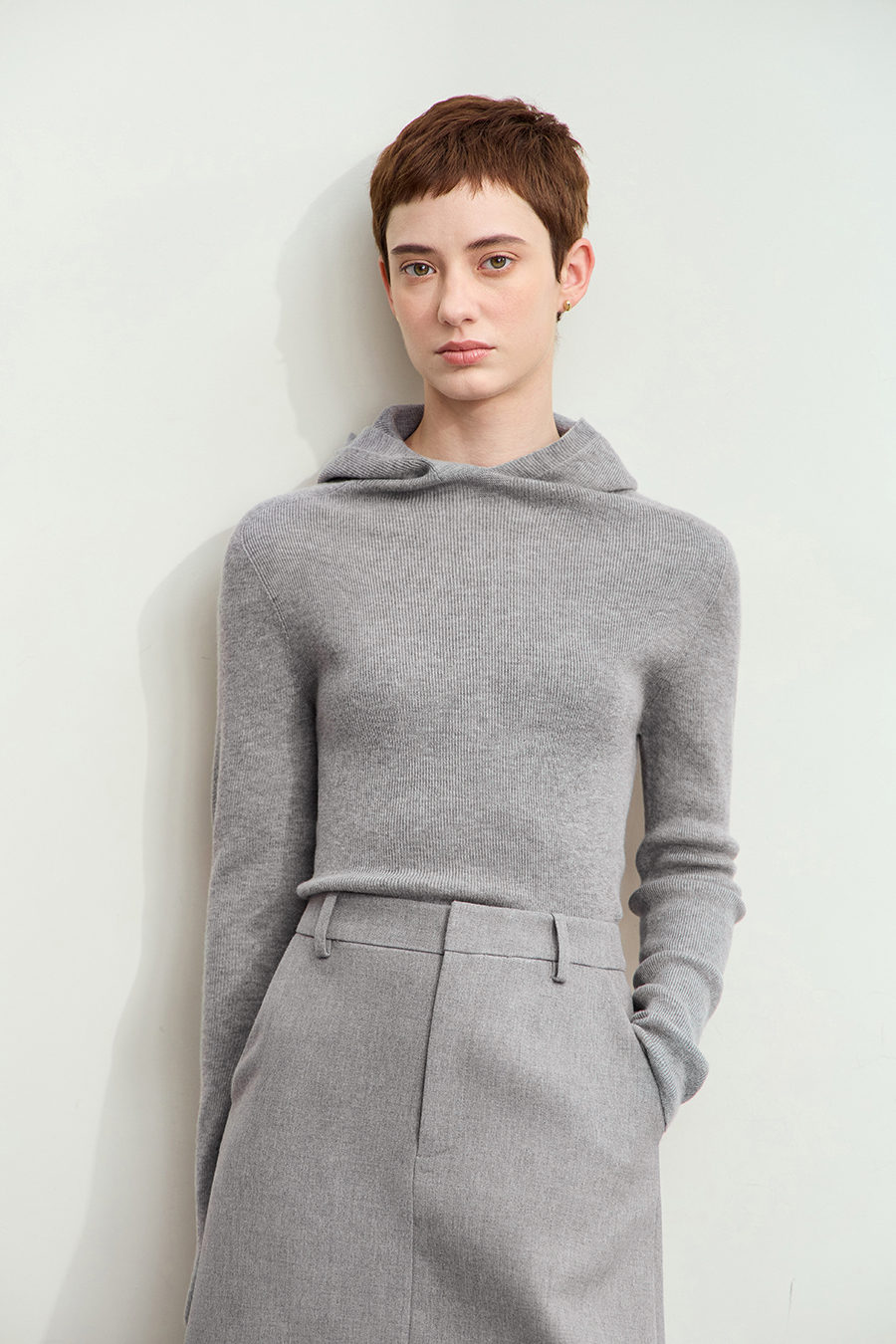 Seamless Integrated Hooded Sweater|AMII-AMII.com