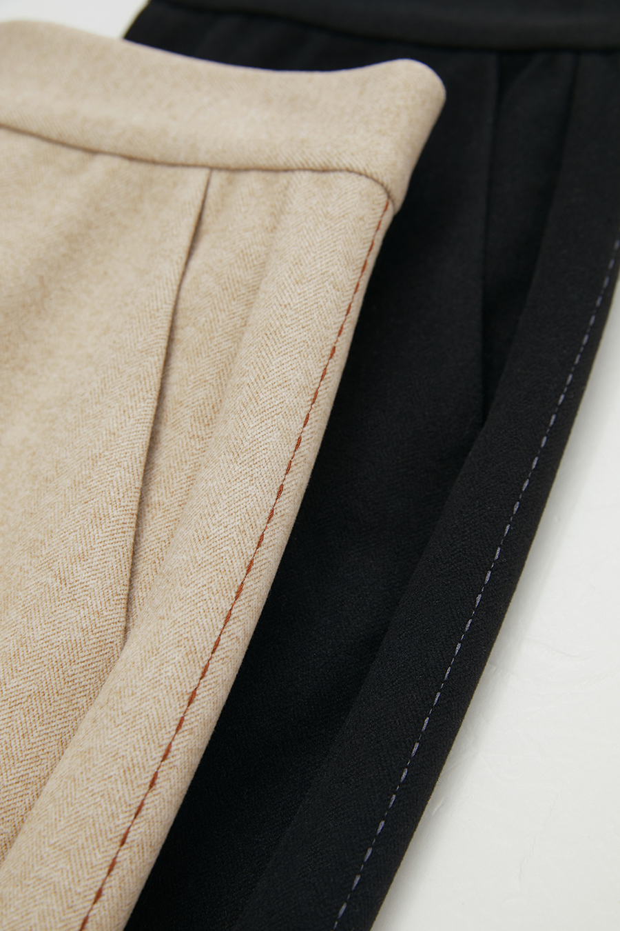 Herringbone Wide - leg Long Pants|AMII-AMII.com