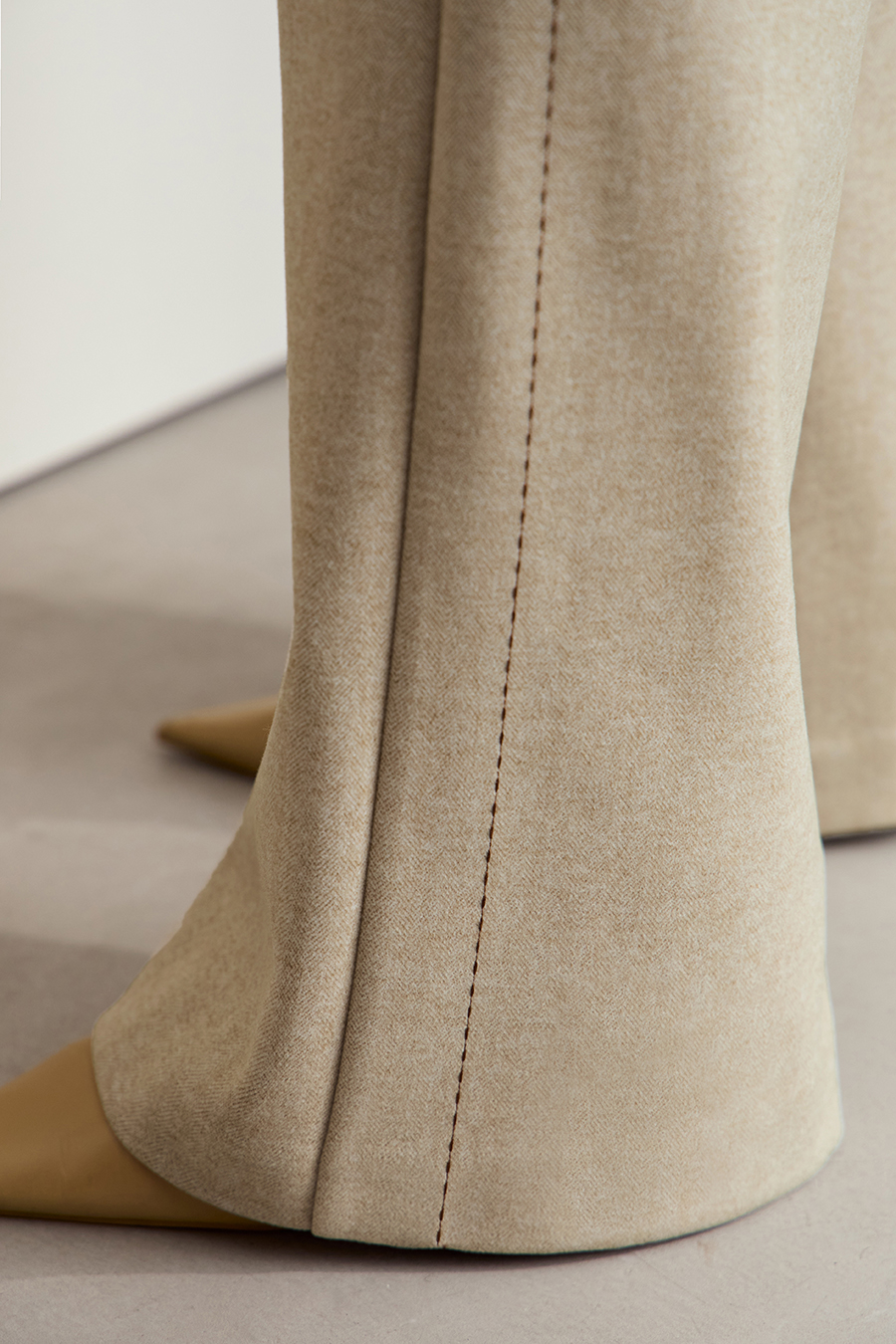 Herringbone Wide - leg Long Pants|AMII-AMII.com