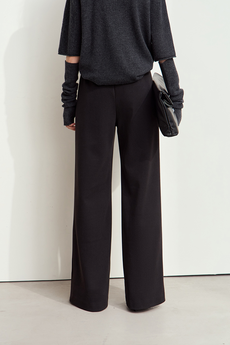 Herringbone Wide - leg Long Pants|AMII-AMII.com