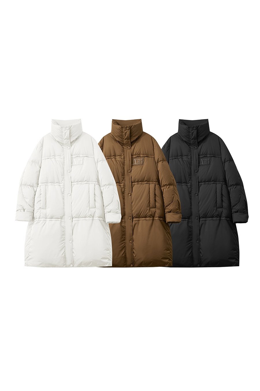 Letter Emblem Down Jacket|AMII-AMII.com