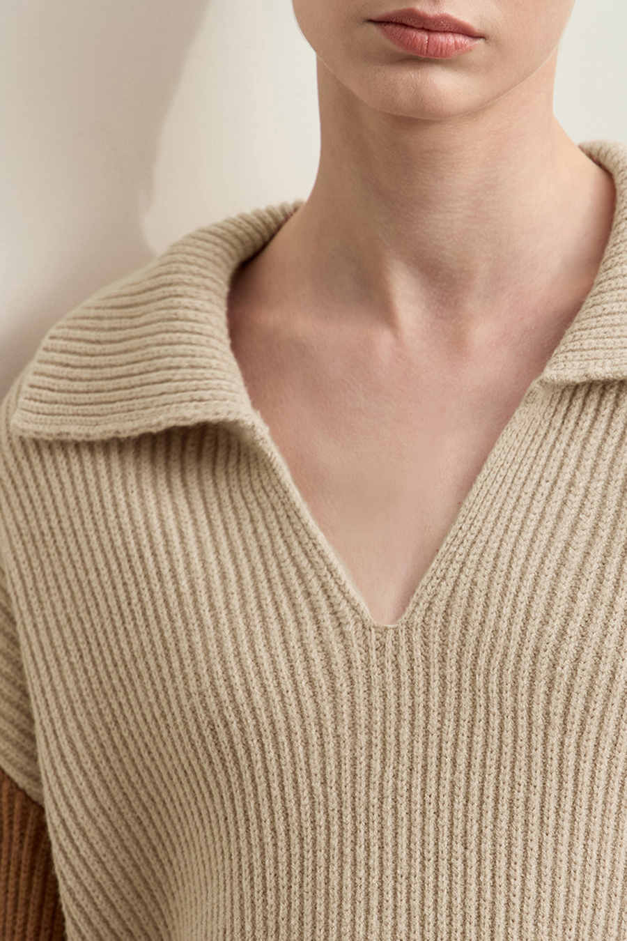 Color Block Loose Sweater|AMII-AMII.com