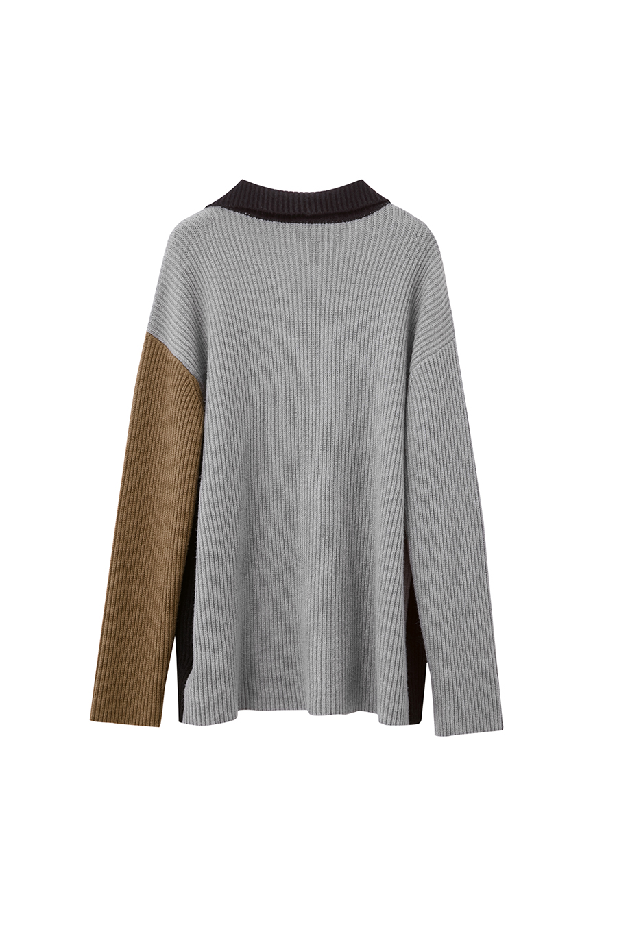 Color Block Loose Sweater|AMII-AMII.com