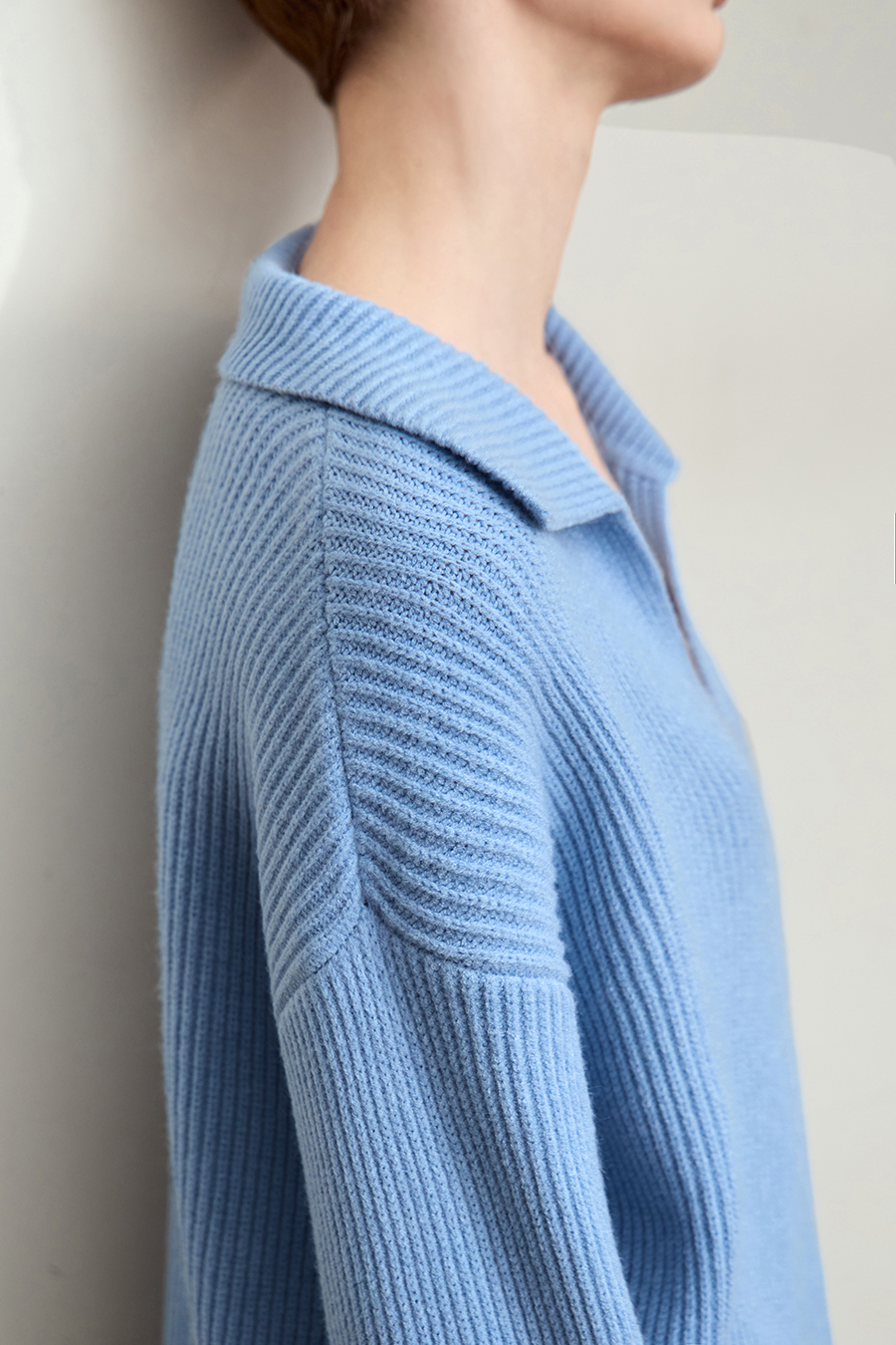 Collar Loose Drop Shoulder Sweater