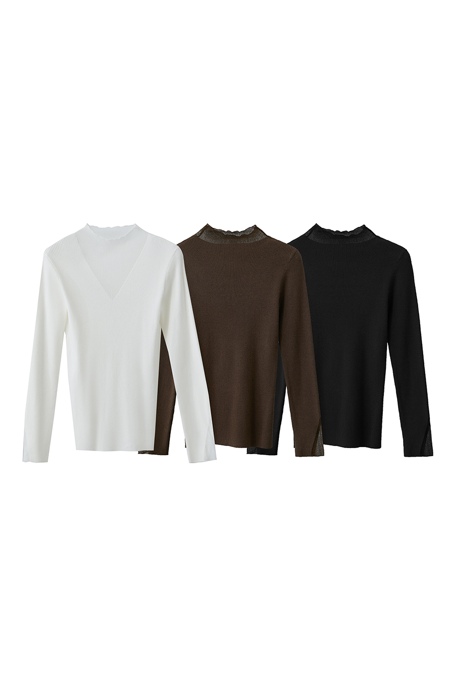 Slightly Sheer Spliced Sweater|AMII-AMII.com