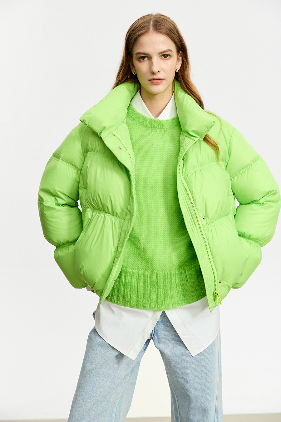 Bud-shaped Short Down Jacket|AMII-AMII.com