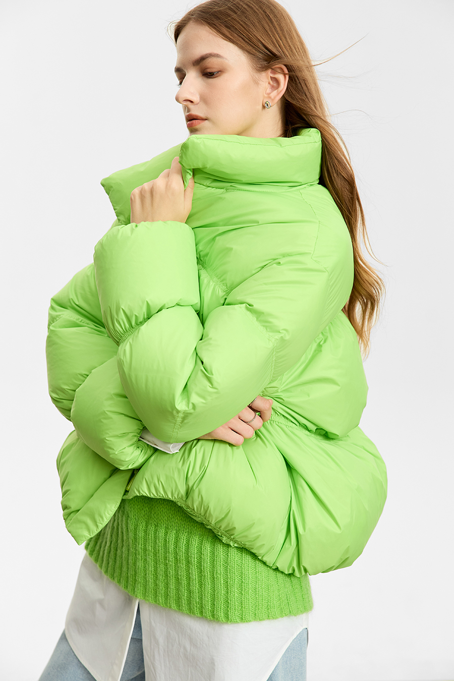 Bud-shaped Short Down Jacket|AMII-AMII.com
