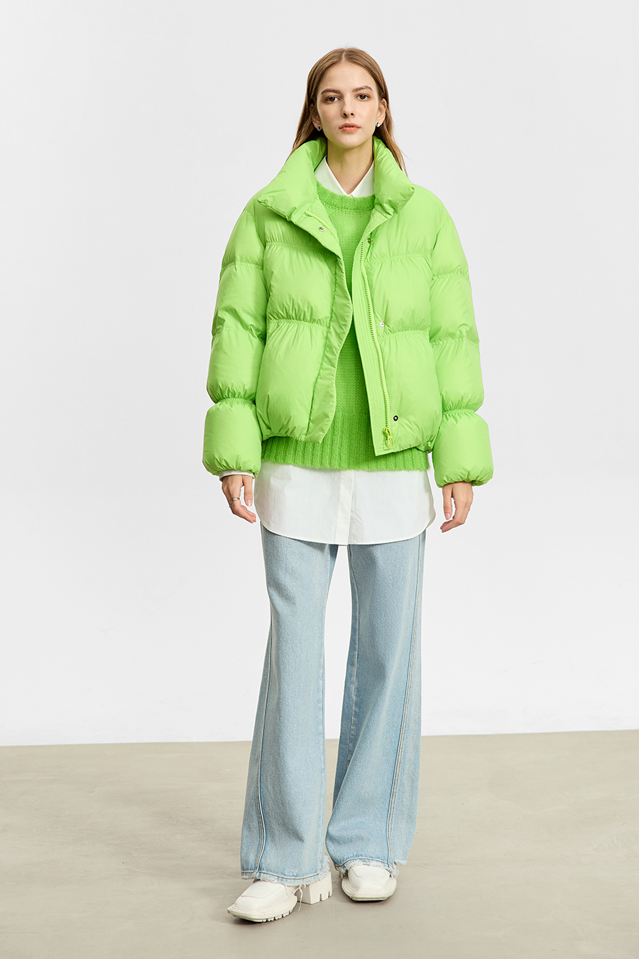 Bud-shaped Short Down Jacket|AMII-AMII.com