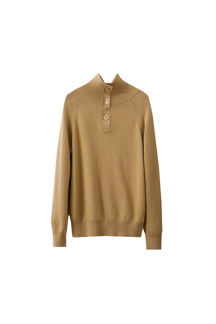 Mid - Length Loose High Neck Sweater|AMII-AMII.com