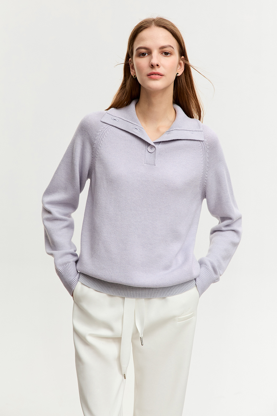 Mid - Length Loose High Neck Sweater|AMII-AMII.com