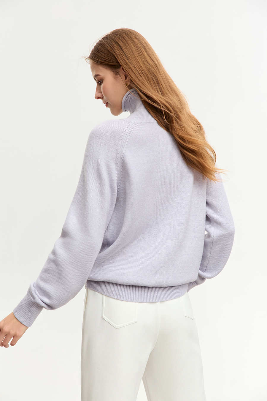 Mid - Length Loose High Neck Sweater|AMII-AMII.com
