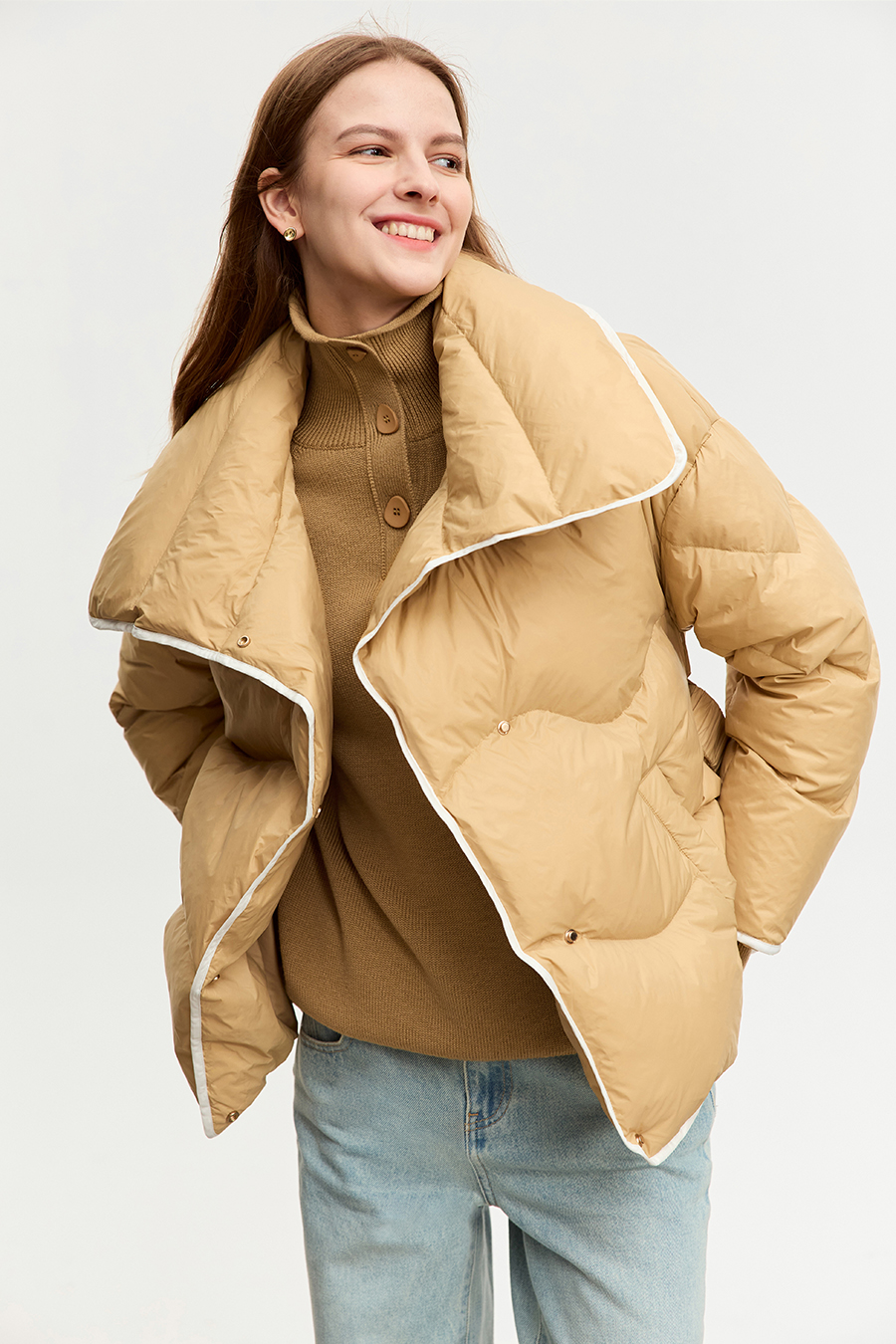 Mid - Length Loose High Neck Sweater|AMII-AMII.com