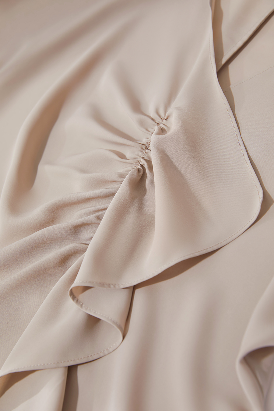 V-neck Ruffled Dress