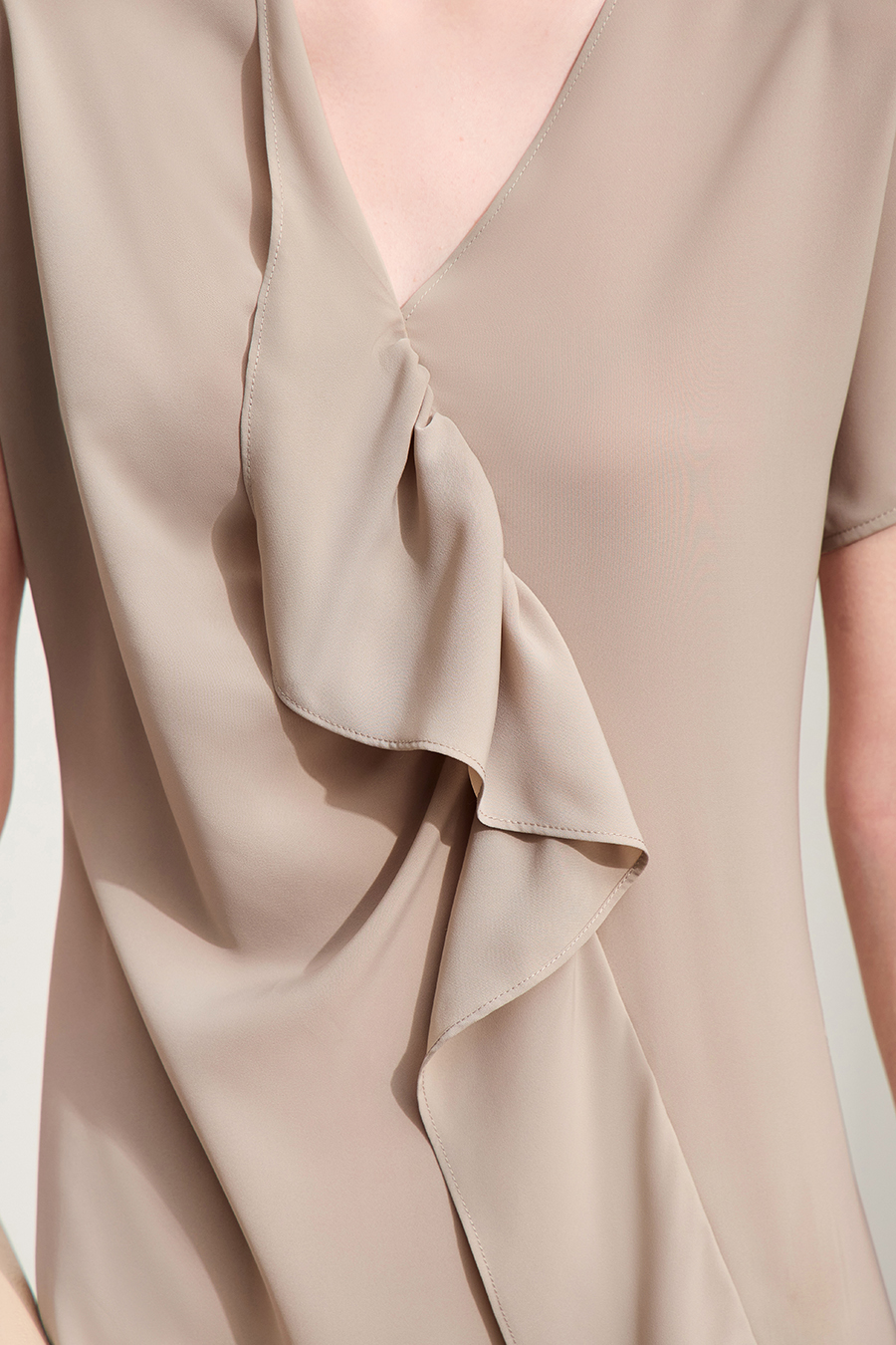 V-neck Ruffled Dress