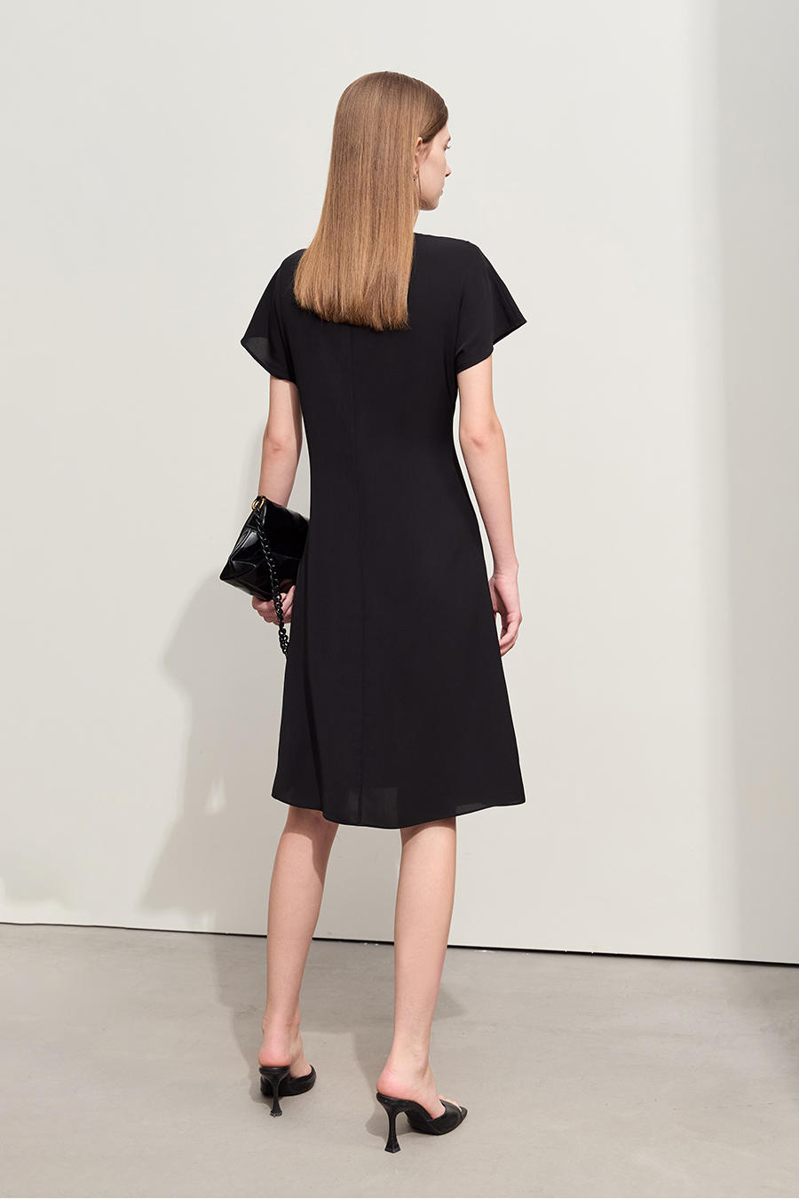 V-neck Ruffled Dress