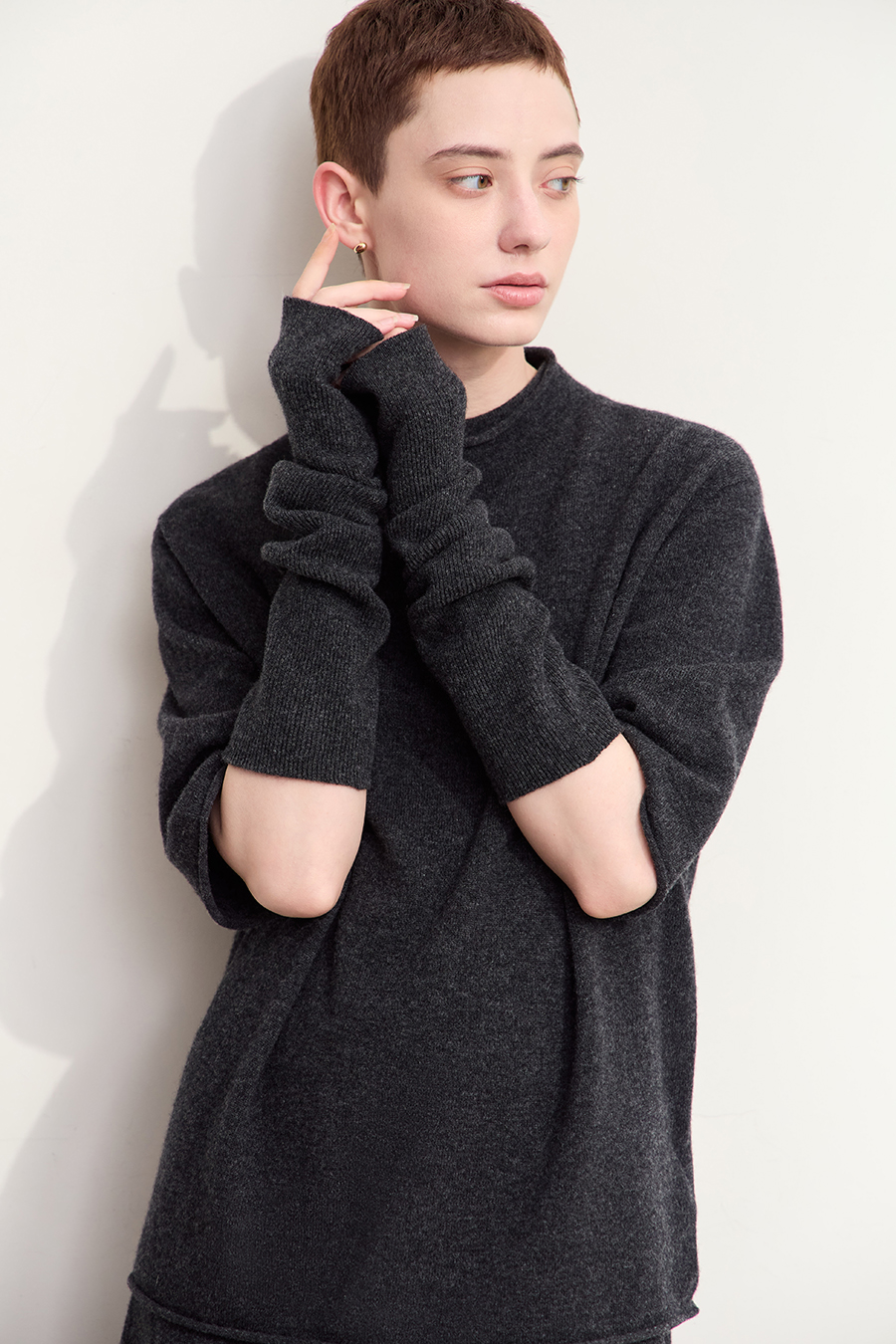 Cuff - equipped All - Wool Sweater|AMII-AMII.com