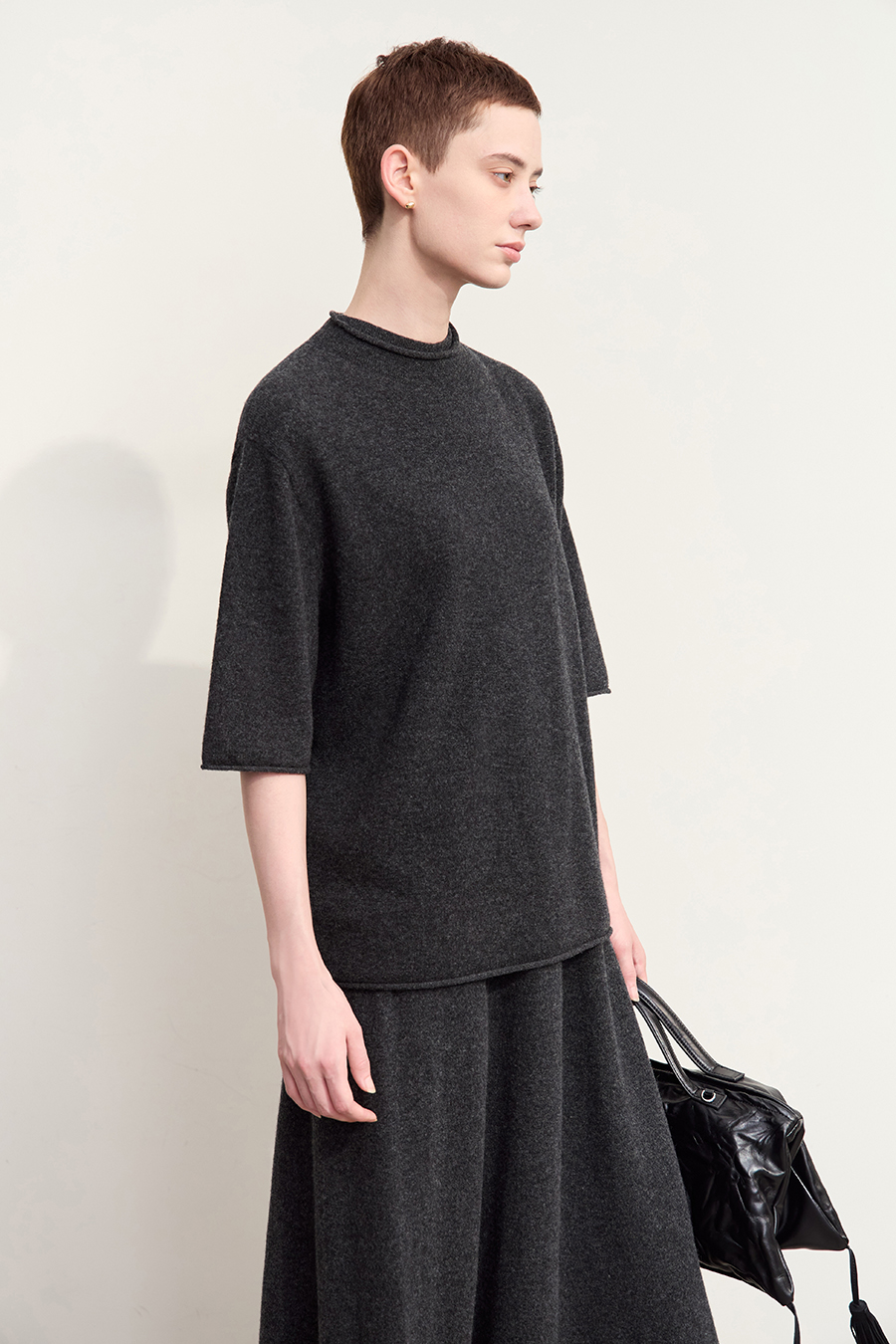 Cuff - equipped All - Wool Sweater|AMII-AMII.com