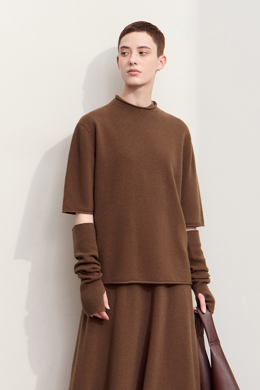 Cuff - equipped All - Wool Sweater|AMII-AMII.com