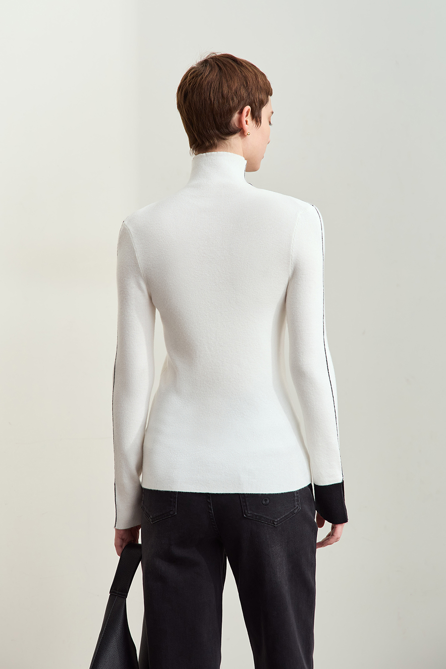 Color - block Spliced Slim Sweater|AMII-AMII.com