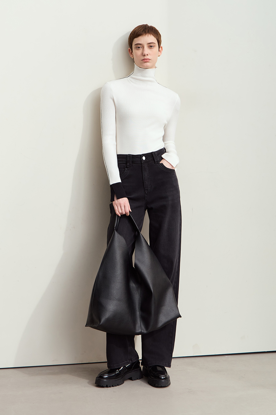 Color - block Spliced Slim Sweater|AMII-AMII.com