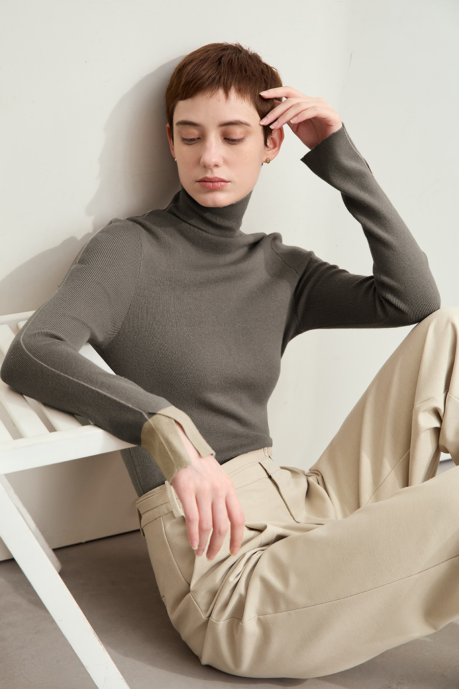 Color - block Spliced Slim Sweater|AMII-AMII.com