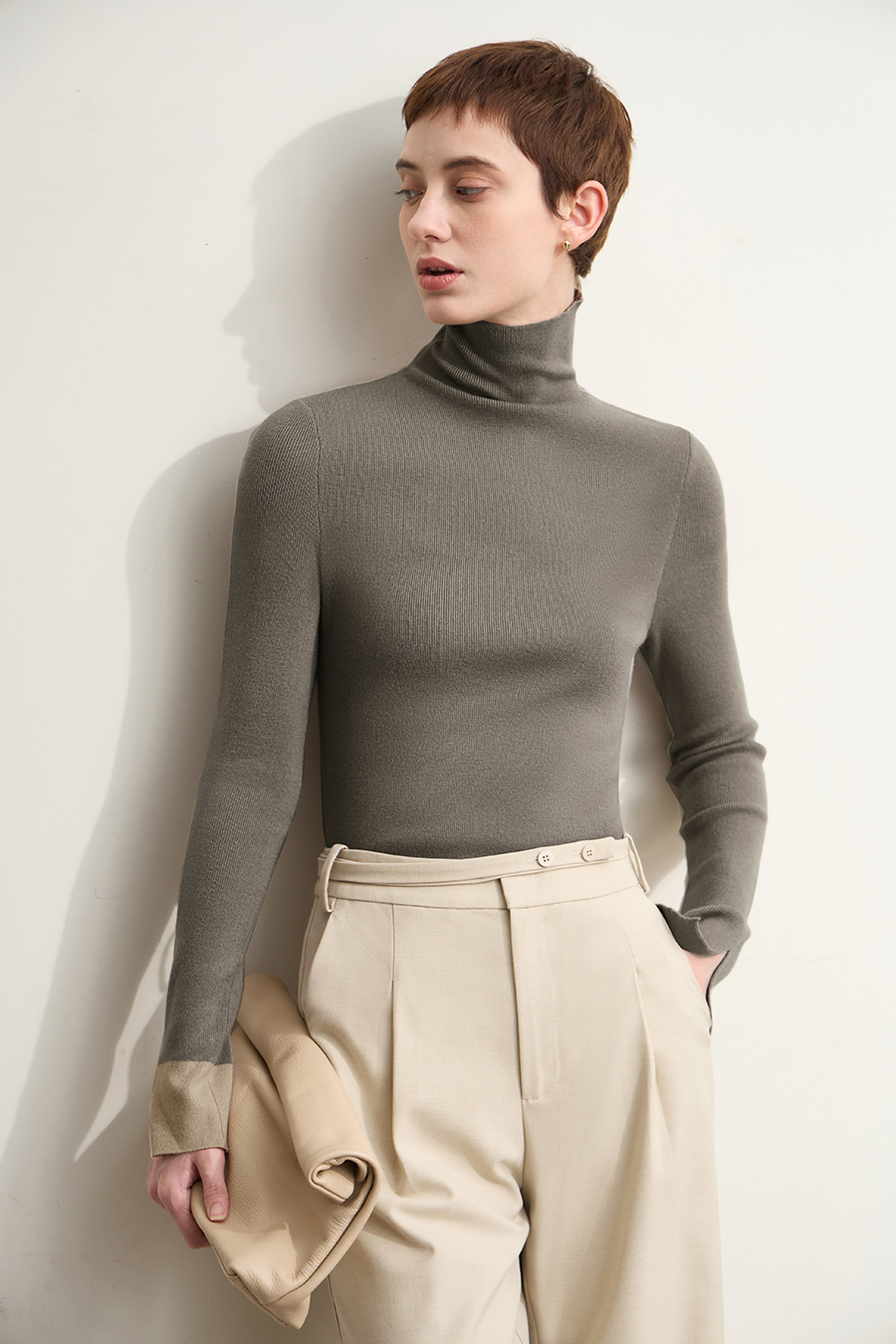 Color - block Spliced Slim Sweater|AMII-AMII.com