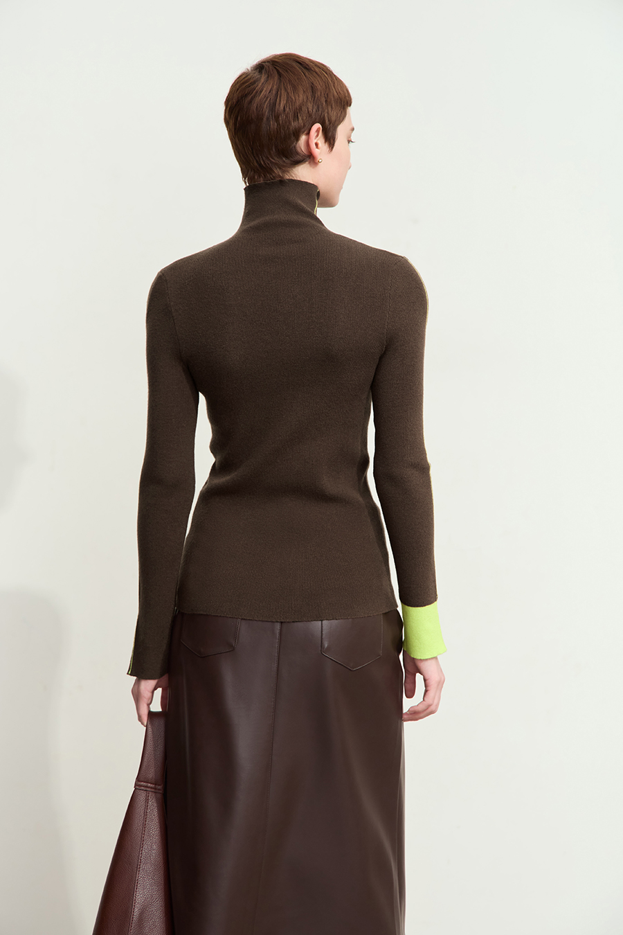 Color - block Spliced Slim Sweater|AMII-AMII.com