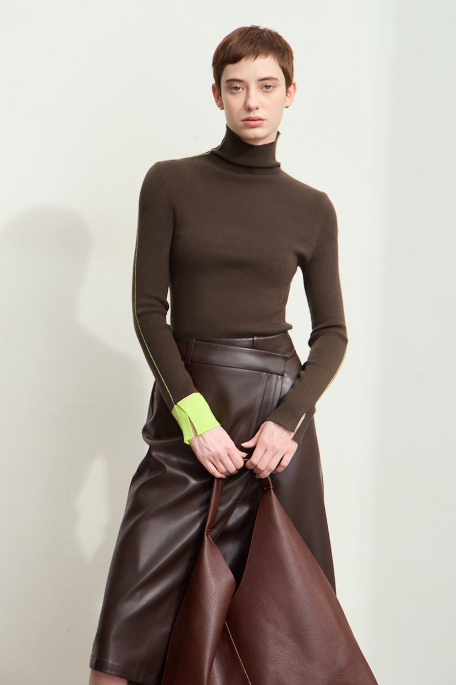 Color - block Spliced Slim Sweater|AMII-AMII.com