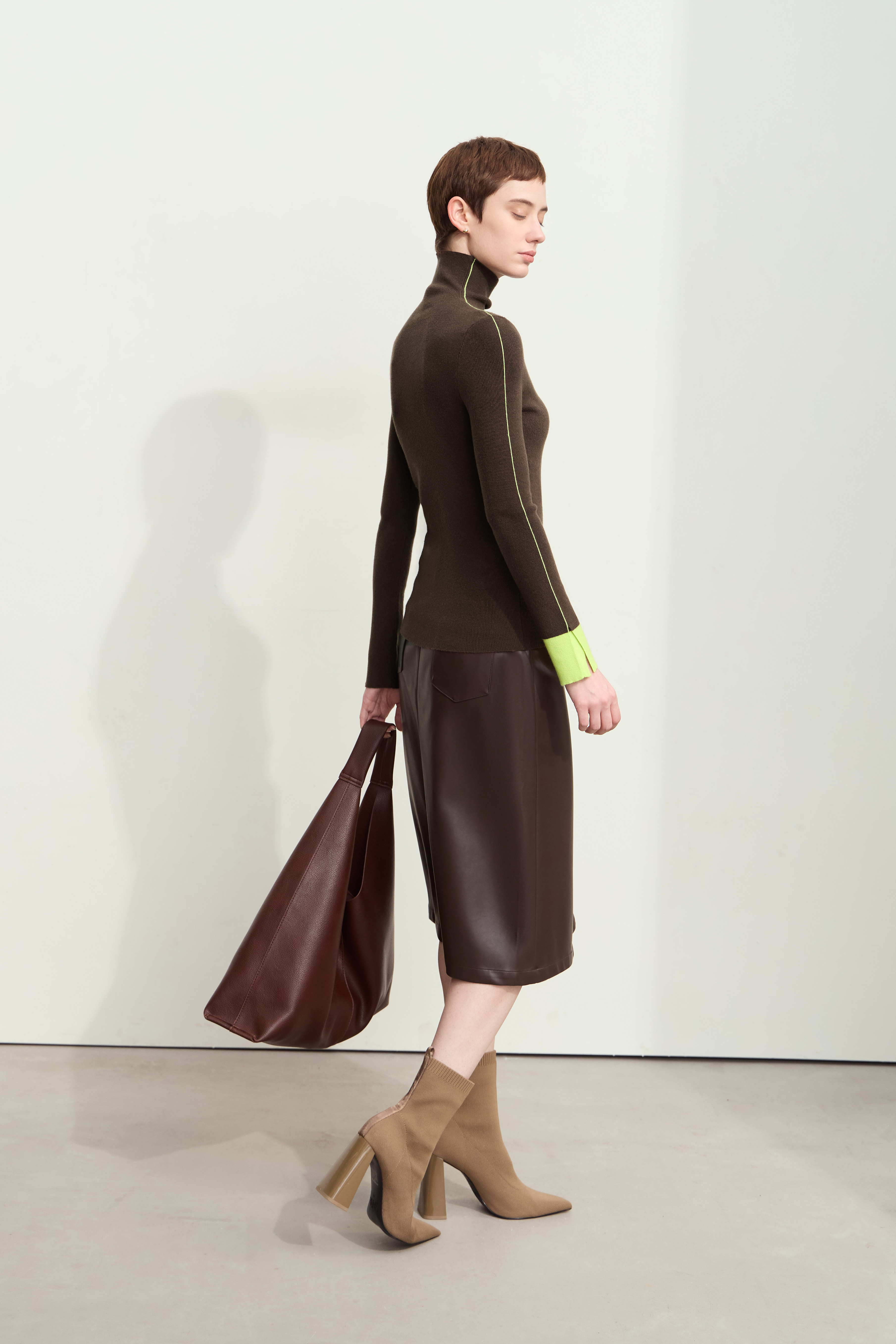 Color - block Spliced Slim Sweater|AMII-AMII.com