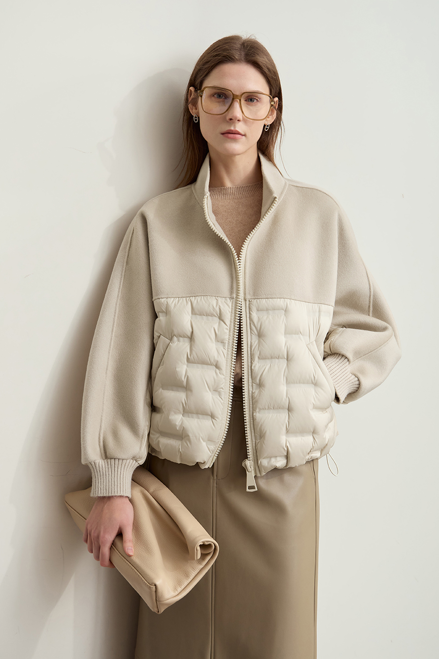 Color - block Spliced Down Jacket|AMII-AMII.com