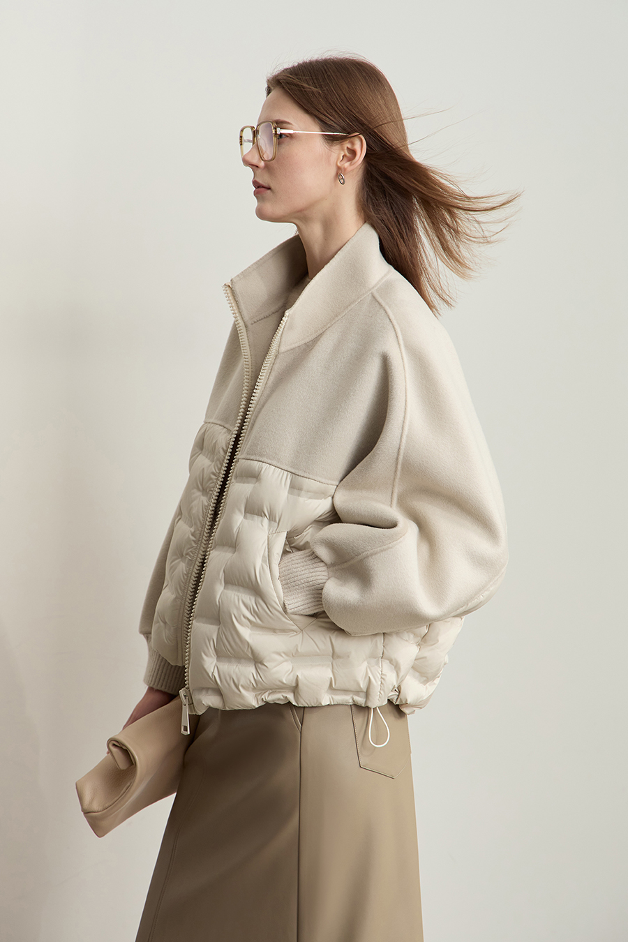 Color - block Spliced Down Jacket|AMII-AMII.com