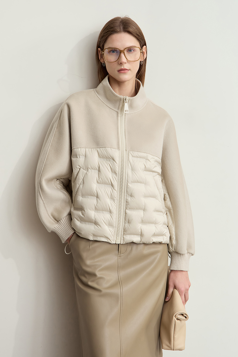 Color - block Spliced Down Jacket|AMII-AMII.com