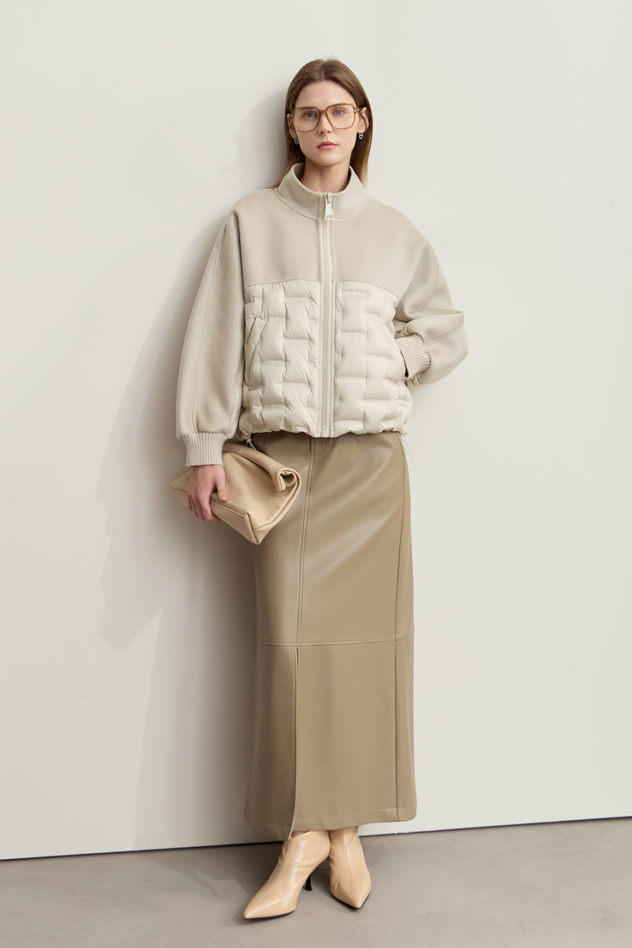 Color - block Spliced Down Jacket|AMII-AMII.com