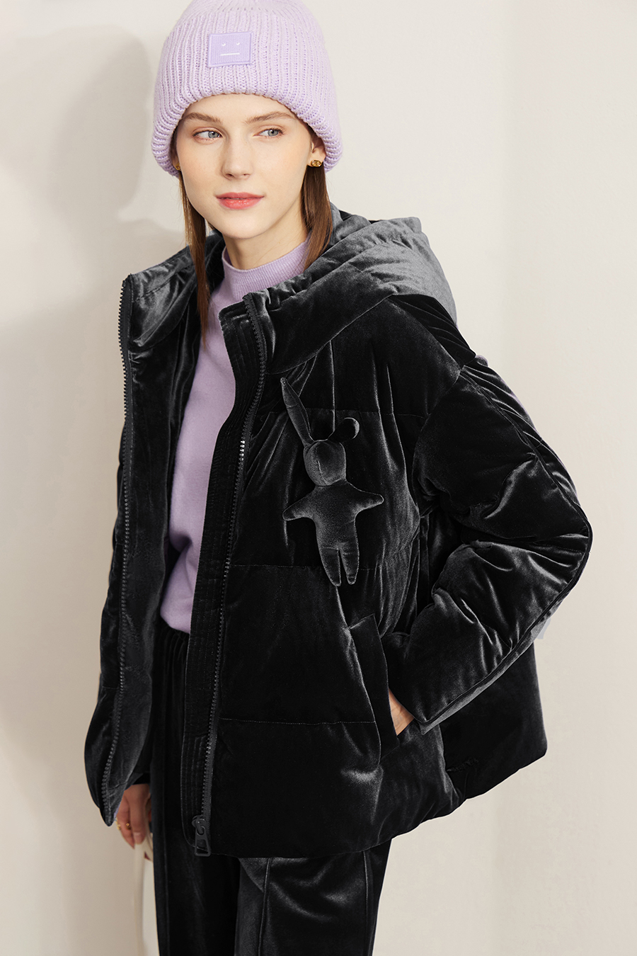 Thickened Velvet Down Jacket|AMII-AMII.com