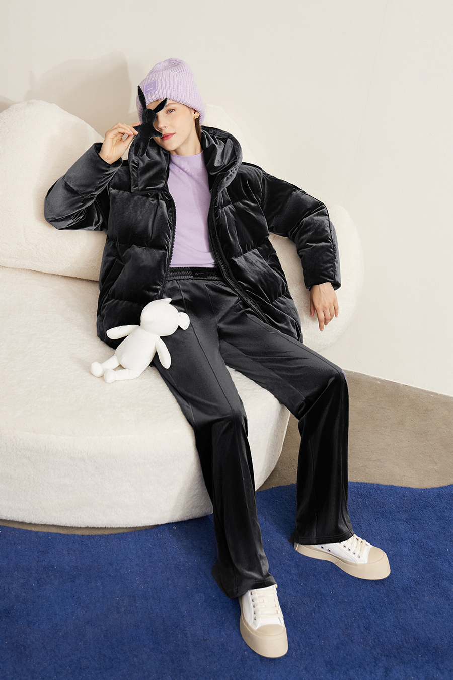 Thickened Velvet Down Jacket|AMII-AMII.com