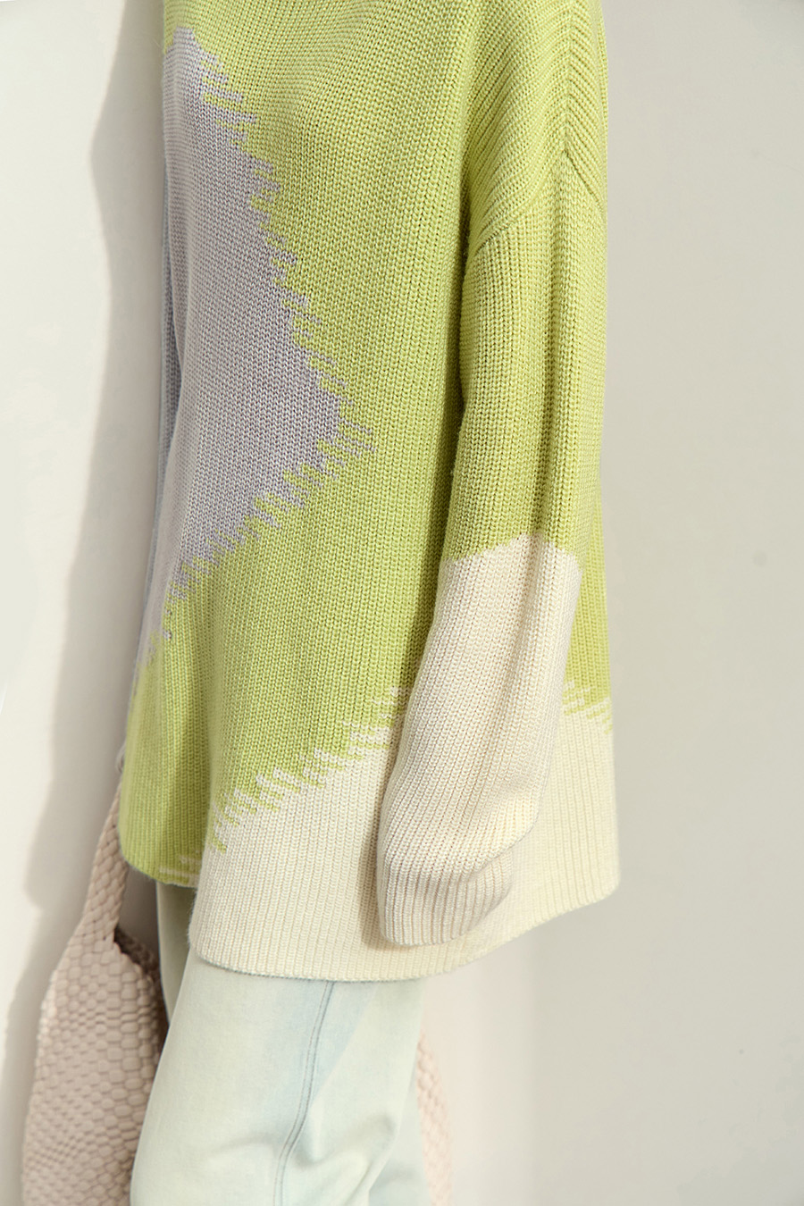 Color Block Patchwork Embroidered Sweater|AMII-AMII.com