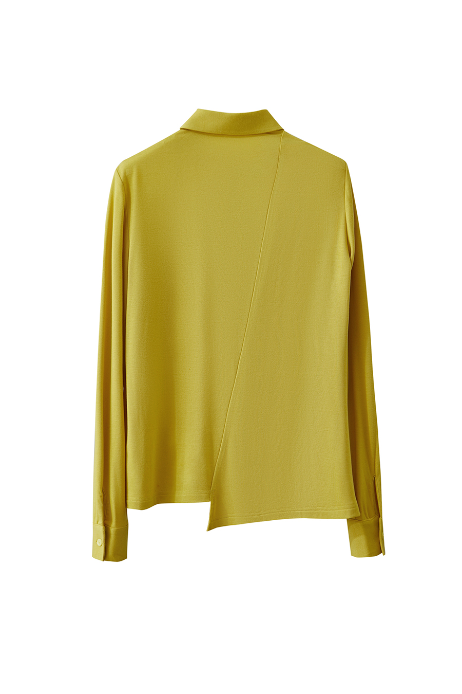 Asymmetric Placket Slim Fit Shirt|AMII-AMII.com