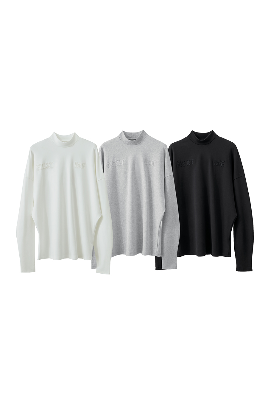 Letter embroidered cotton-spandex sweatshirt|AMII