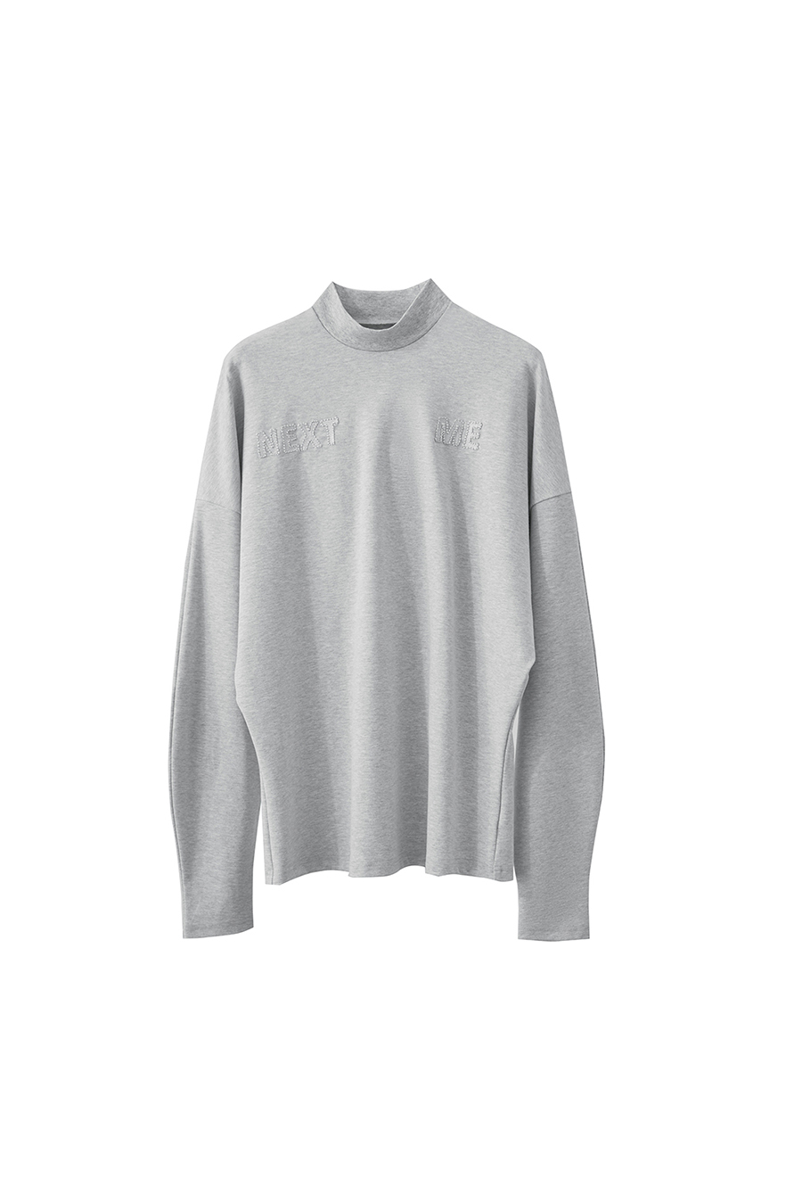 Letter embroidered cotton-spandex sweatshirt|AMII