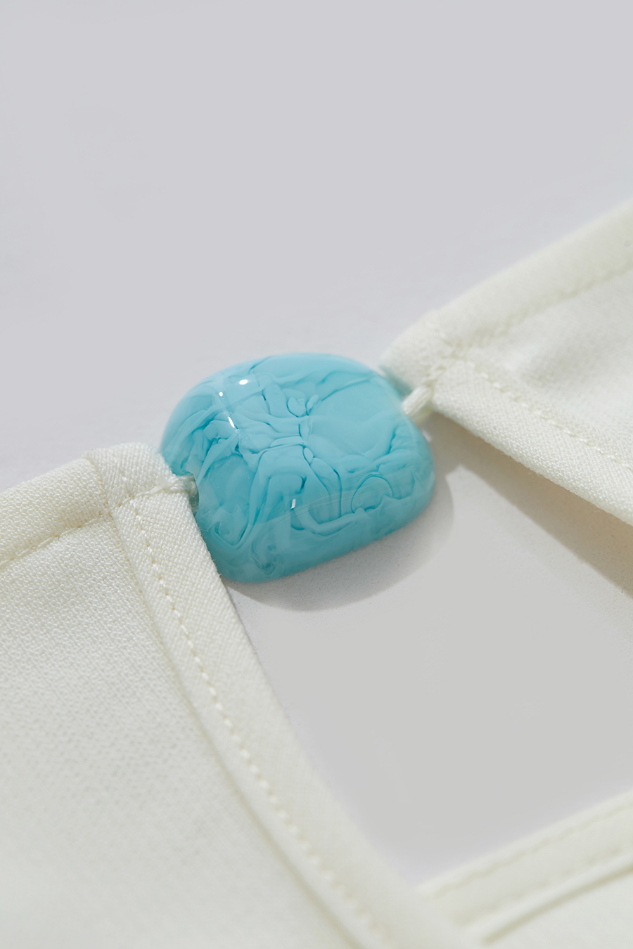 Waist-defined Lantern Sleeve Dress