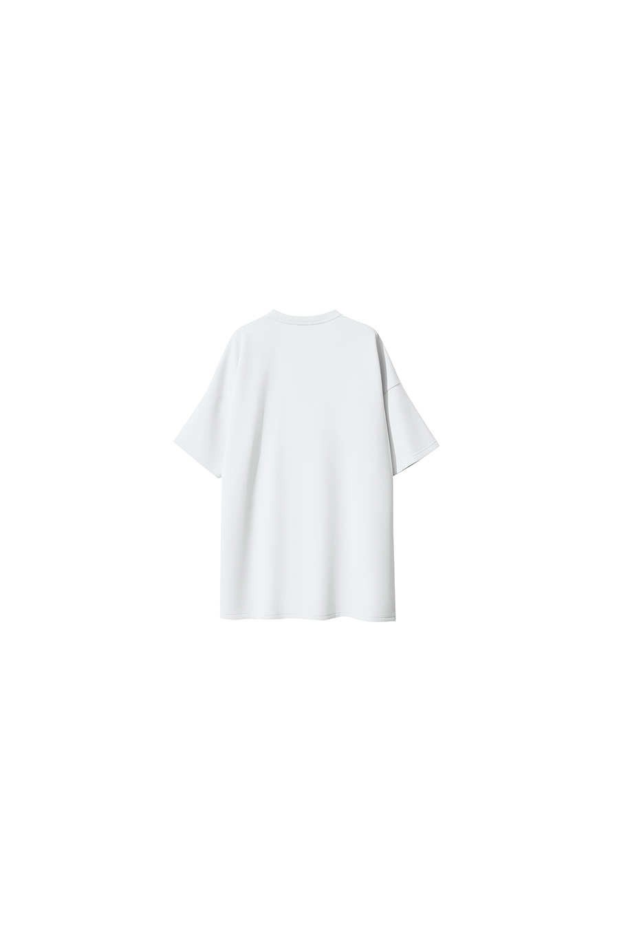Drop-shoulder Short Sleeve Air-layer T-shirt
