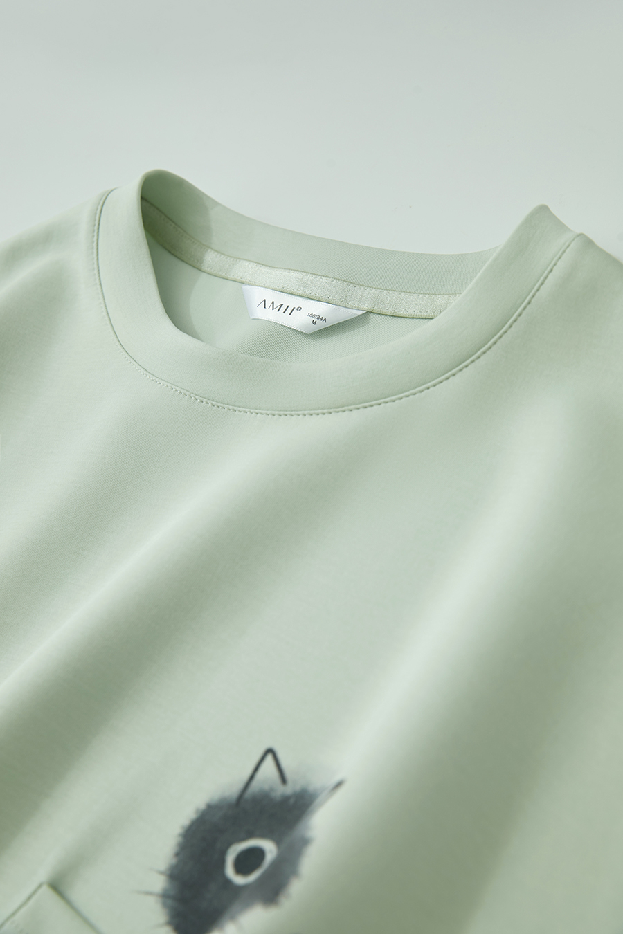 Drop-shoulder Short Sleeve Air-layer T-shirt