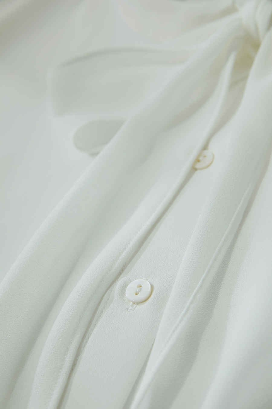 Tie-neck Printed Chiffon Blouse