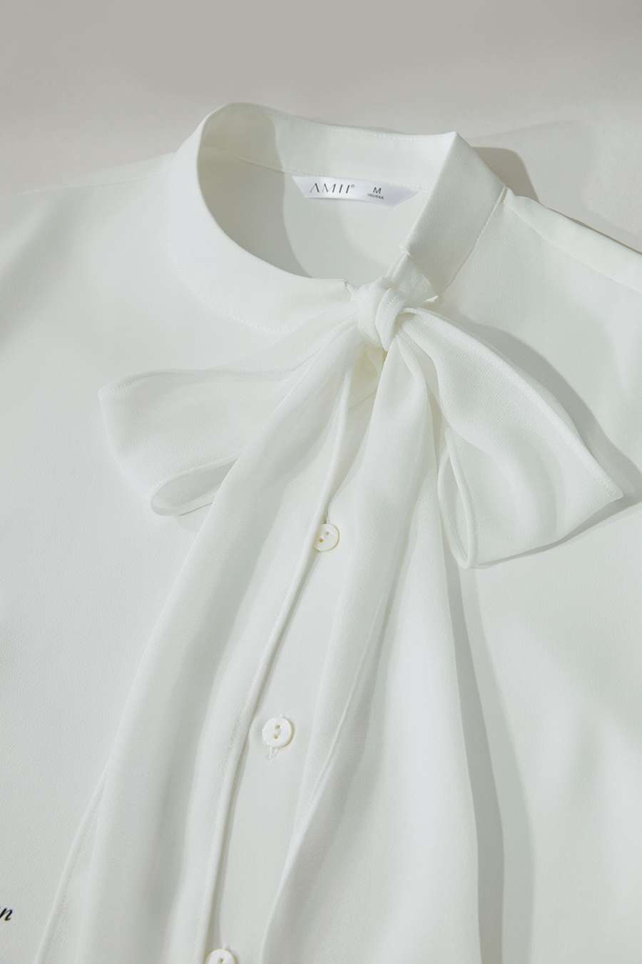 Tie-neck Printed Chiffon Blouse