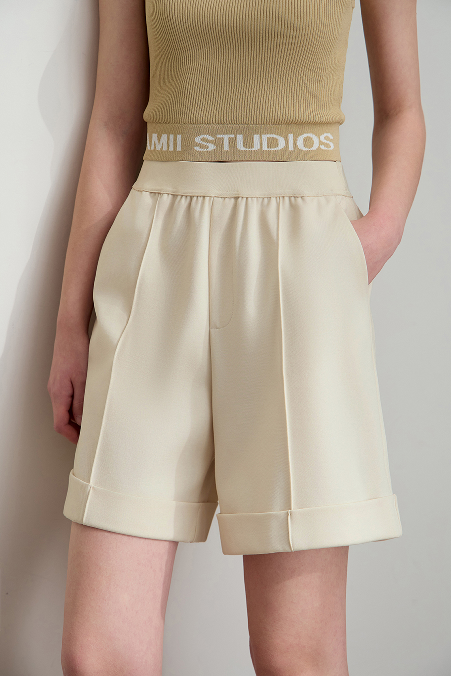 Pleated Casual Shorts