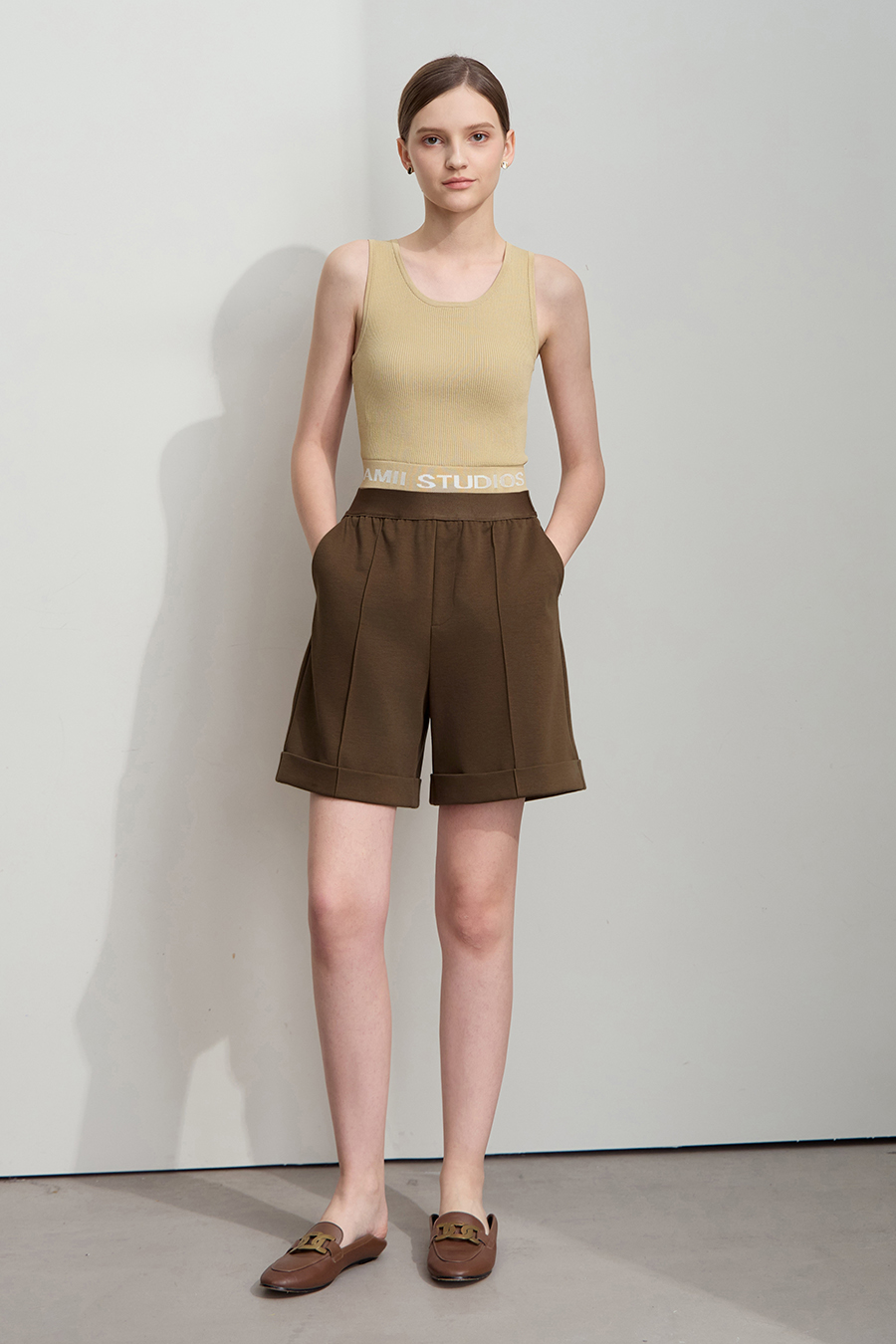 Pleated Casual Shorts