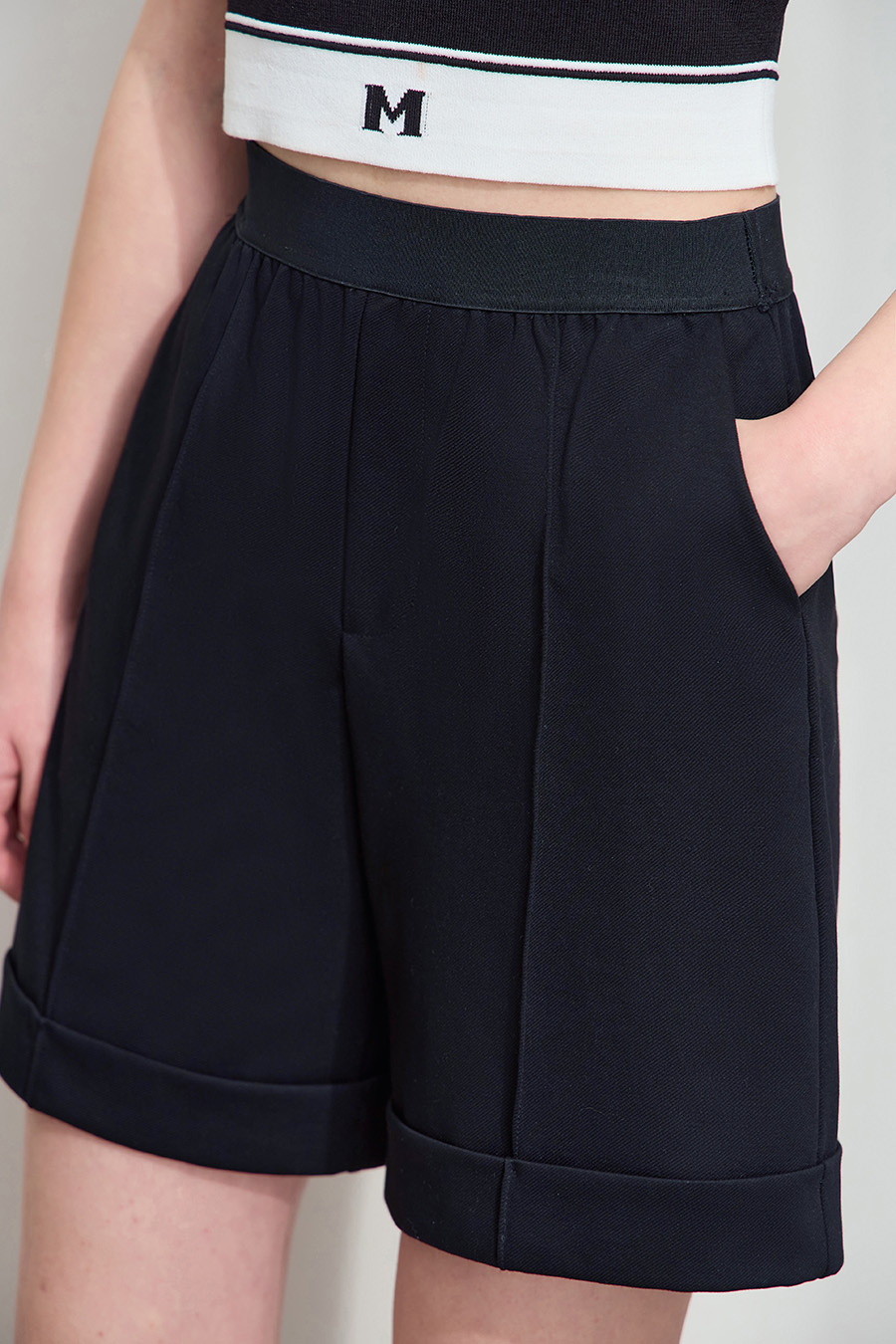 Pleated Casual Shorts