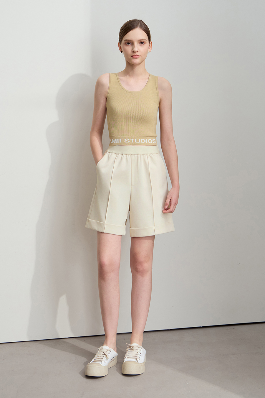 Pleated Casual Shorts